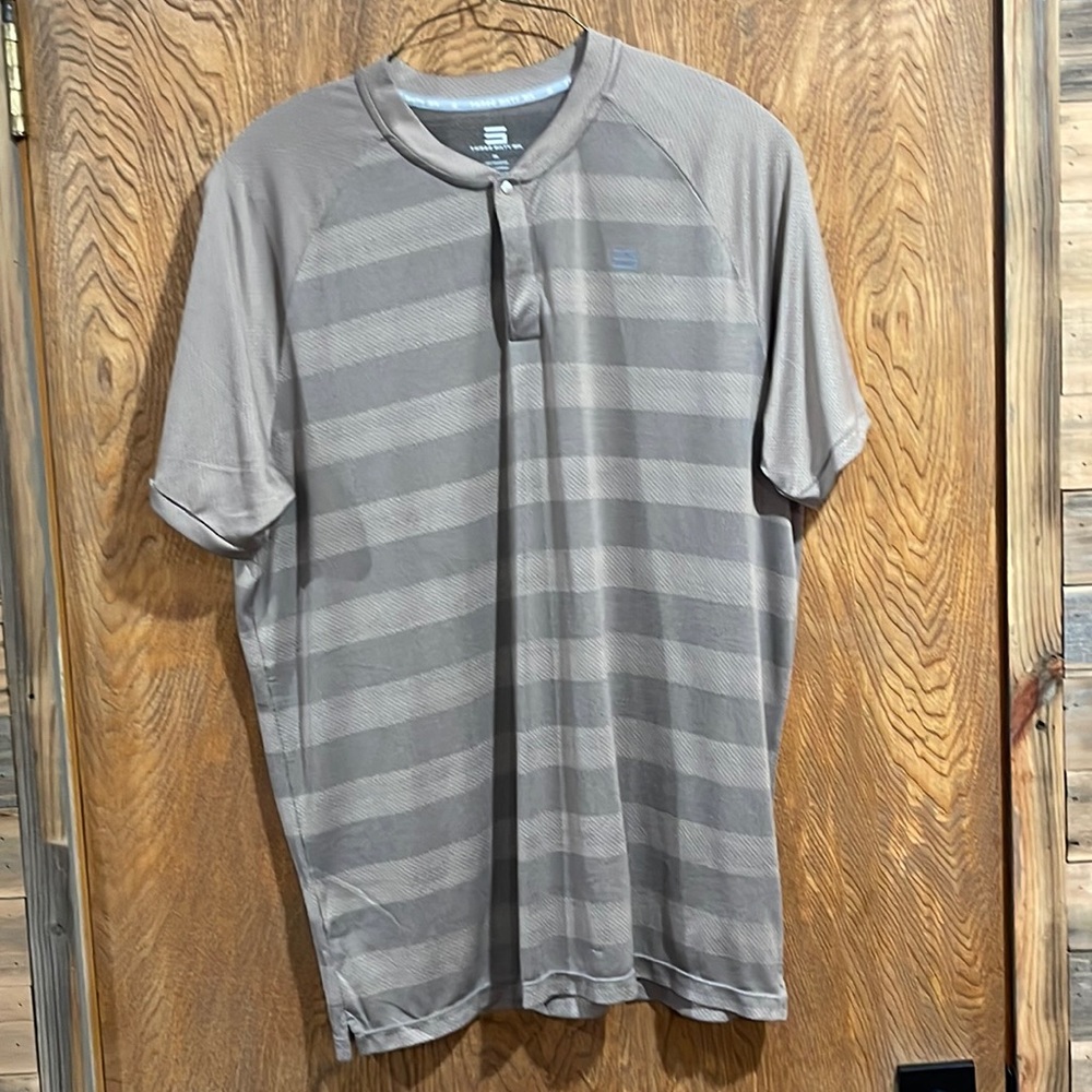 Mens shirt gray and taupe